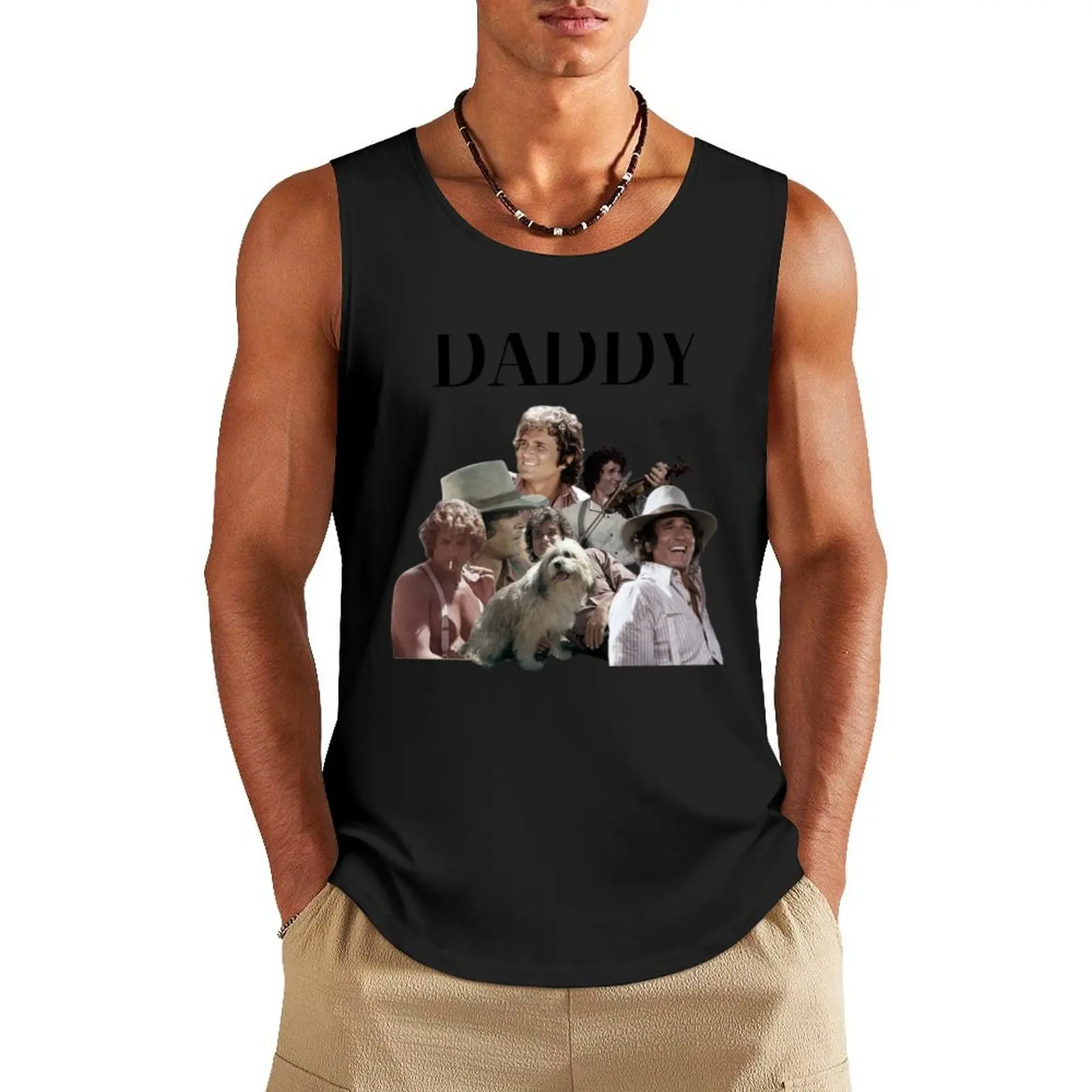 

Michael Landon Tank Top sleeveless man shirts gym shirts Man sleeveless shirt