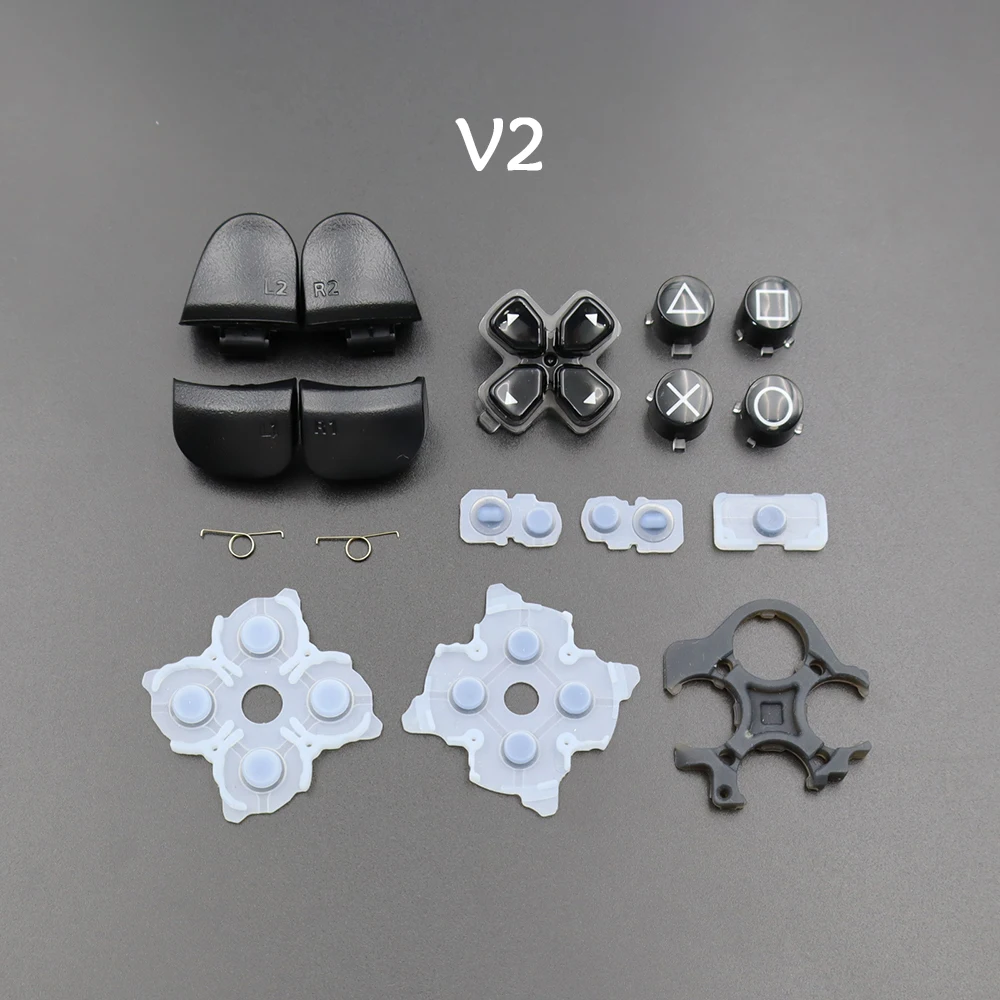 1 مجموعة ل PS5 V1 V2 V3 L1 R1 L2 R2 الزناد أزرار + منصات مطاطية موصل غمبد إصلاح جزء زر ومفتاح الزناد #3