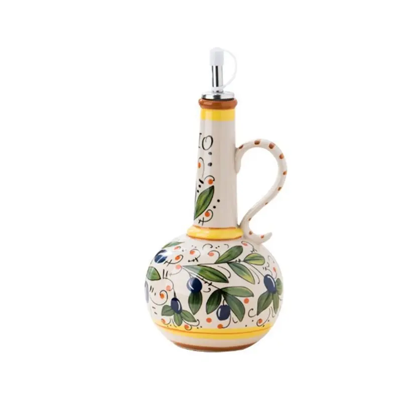 Olive Oil Dispenser Bottle 23Oz For Kitchen, Large Capacity Olive And Vinegar Cruet With Stainless Steel Spout-AT36