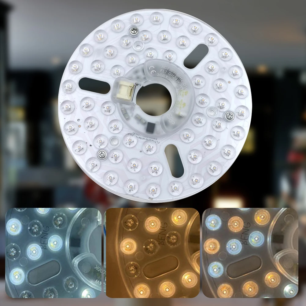 3.9/4.9/6.2 Inch 3000/4000/5000K Ceiling Fan Light Retrofit Kit Ceiling Flush Light Replacement Panel Pendant Light Round Panel