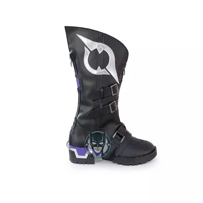 เก็นชิน อิมแพ็ค ออโรรอน คอสเพลย์รองเท้า ออโรรอนเครื่องแต่งกายรองเท้าปาร์ตี้หนัง PU อ่อนอุปกรณ์ประกอบฉากฮาโลวีน