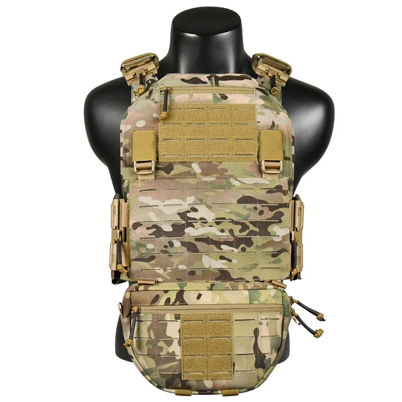 1000D Nylon laser cutting tactical Abdomen pouch vest additional storage pouch