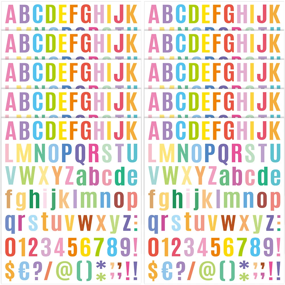 

Alphabet Stickers Colored Letter Decals Diy Number Labels For Scrapbooking Phone Case Water Bottle Self Adhesive Vinyl