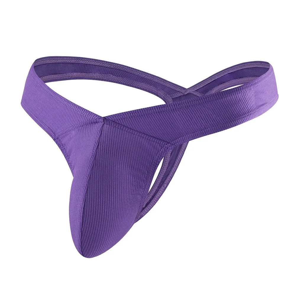 Men's T-Back Thong Underwear with U-Shaped Pouch Low-Rise G-String Breathable Sports Underpant for Men Size S XL