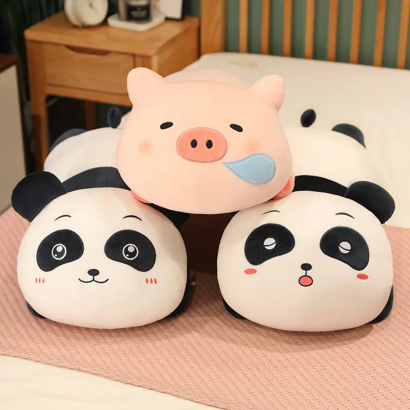 60cm/100cm Long Giant Plush Panda Toy Cylidrical Animal Bolster Pillow Koala Stuffed Soft Plushie Dolls Children Sleeping Friend