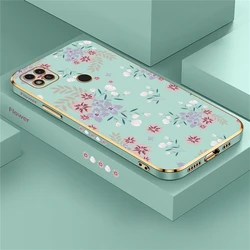 Plating Case For Xiaomi Redmi 13C 12C 10C 9T 9A 9C 9i 10A A2 Plus Silicone Soft Flower Shockproof Phone Cover Coque