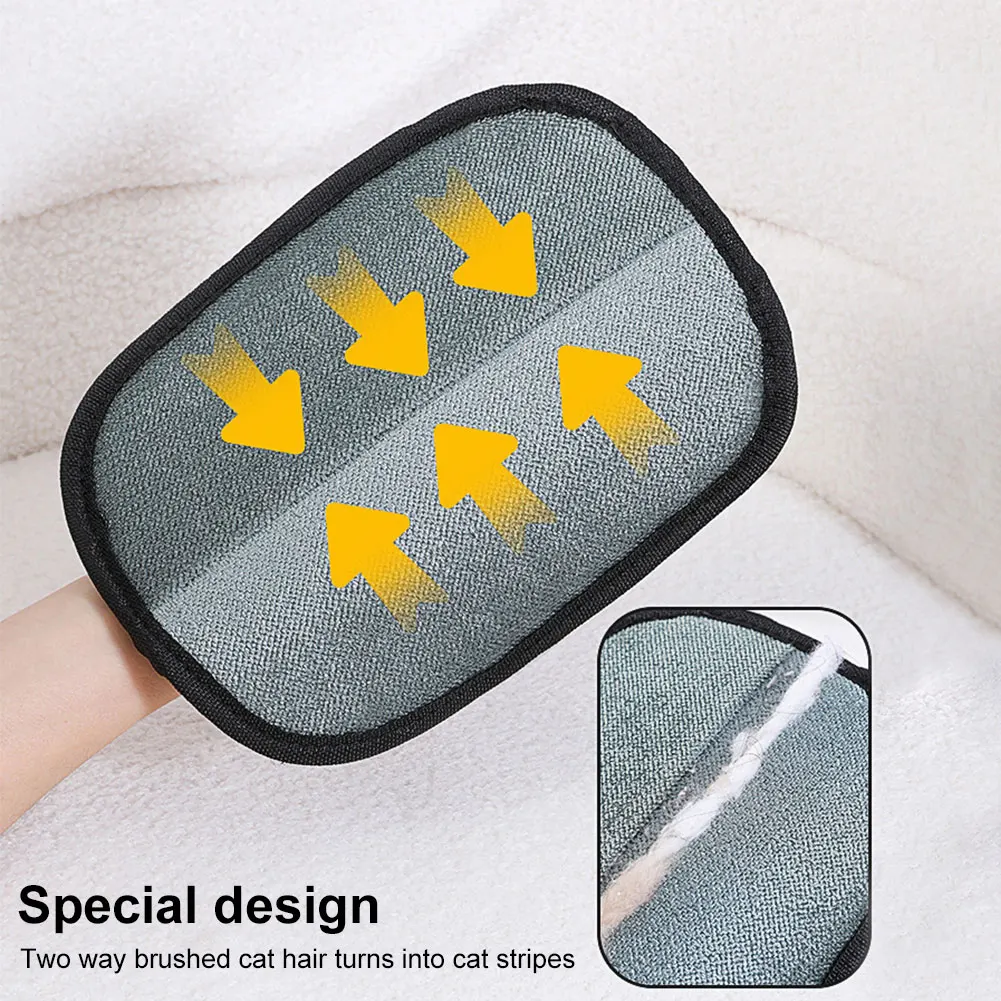 Hair Remover Brush Dog Cat Pet Hair Remover Gloves Double-Sided Pet Hair Removal Gloves Pet Grooming Gloves Brush for Cat Dog - Image 5