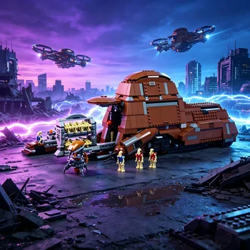 1406 elementów MOC Kontenerowy Transporter Bojowych Droidów Federacji Handlowej MTT 7662 Model z Klocków DIY Zabawki z Klocków