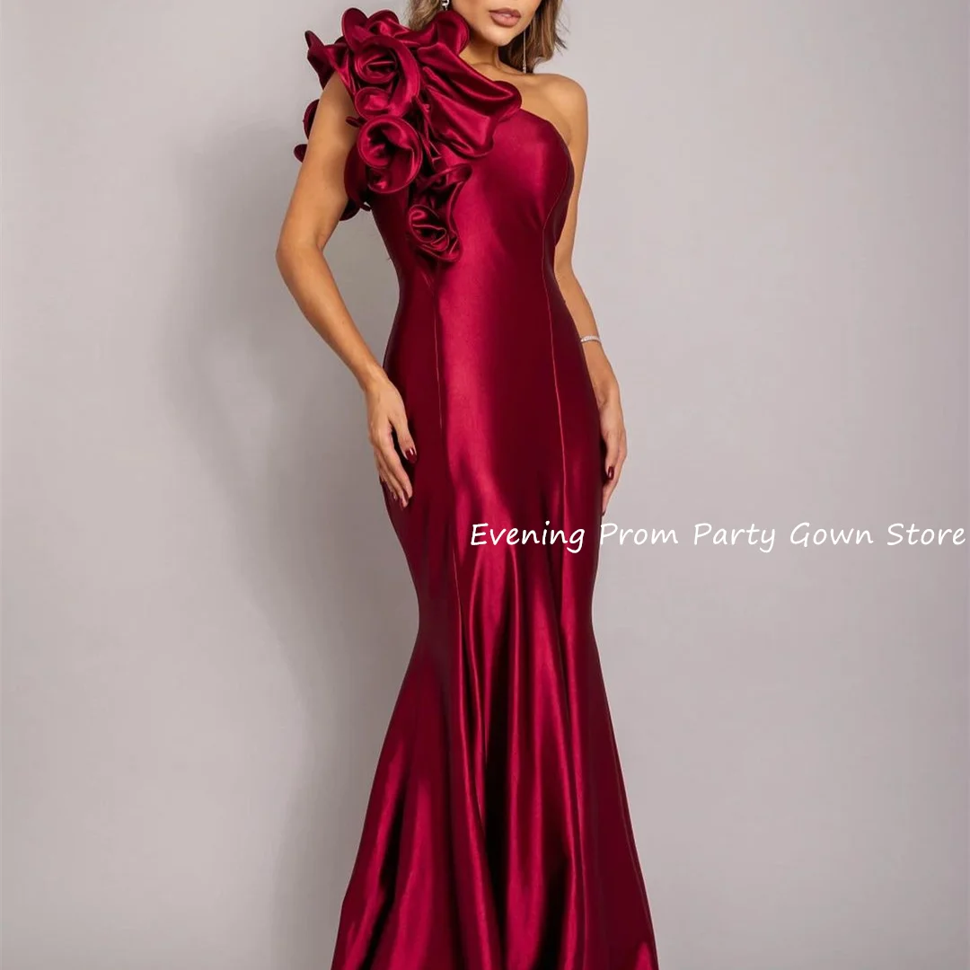 

Red Mermaid Evening Dresses Long Prom Party Dress 2025 Satin vestidos de fiestas elegantes mujer فساتين للمناسبات الرسمية