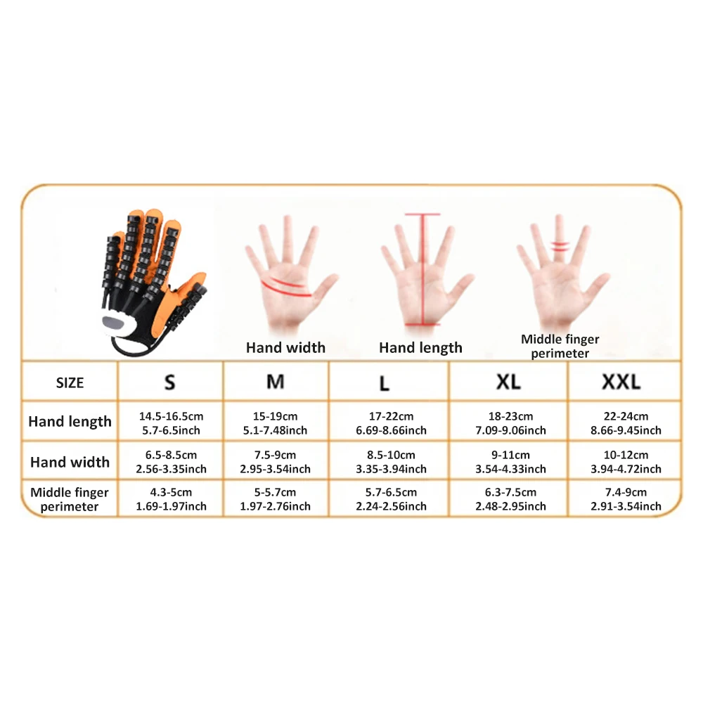 Left & Right Rehabilitation Robot Gloves Hand Massage Device for Stroke Hemiplegia Hand Function Recovery Finger Workout Trainer