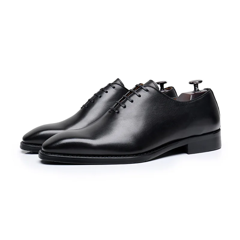 Italian Luxury Mens Genuine Leather Oxfords Shoes Handmade Quality Comfortable Elegant Fashion Black Wedding Party Shoes Male