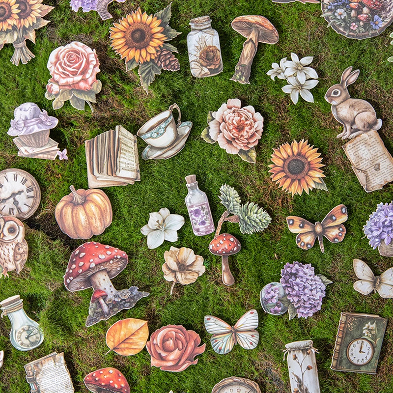 

Mr.Paper Forest Journey Series Cute Hard Card Stickers - Decorative Student Supplies Garden Landscaping Themed Handbooks