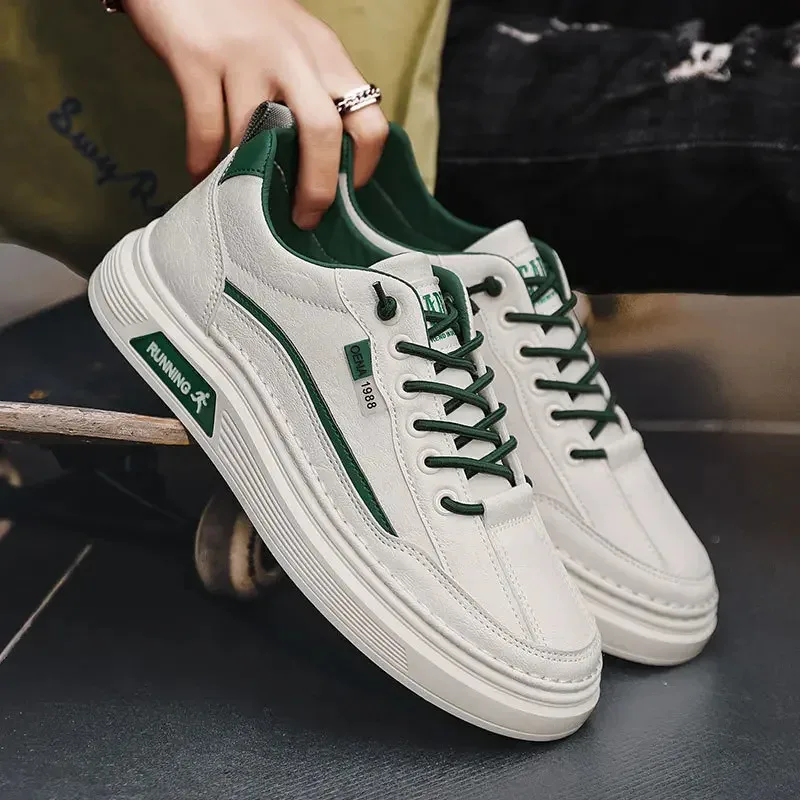 

Men'S Summer Slip-On Casual Low Fashionable Board Outdoor Flat White Shoes Rubber