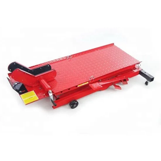 For Red 1000lbs Scissor Hydraulic Motorcycle Lift Table With CE