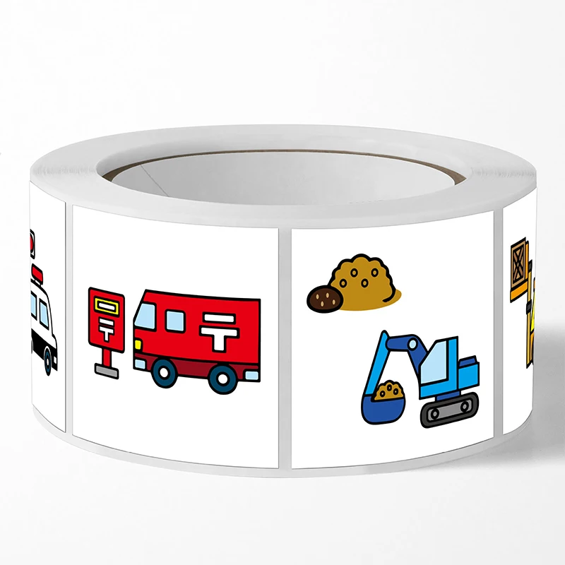 ملصق مضاد للمياه لودر أطفال بالريموت كنترول شاحنة مطافئ جرار جرافيتي ورق مزين حقيبة دفتر الأستاذ #2