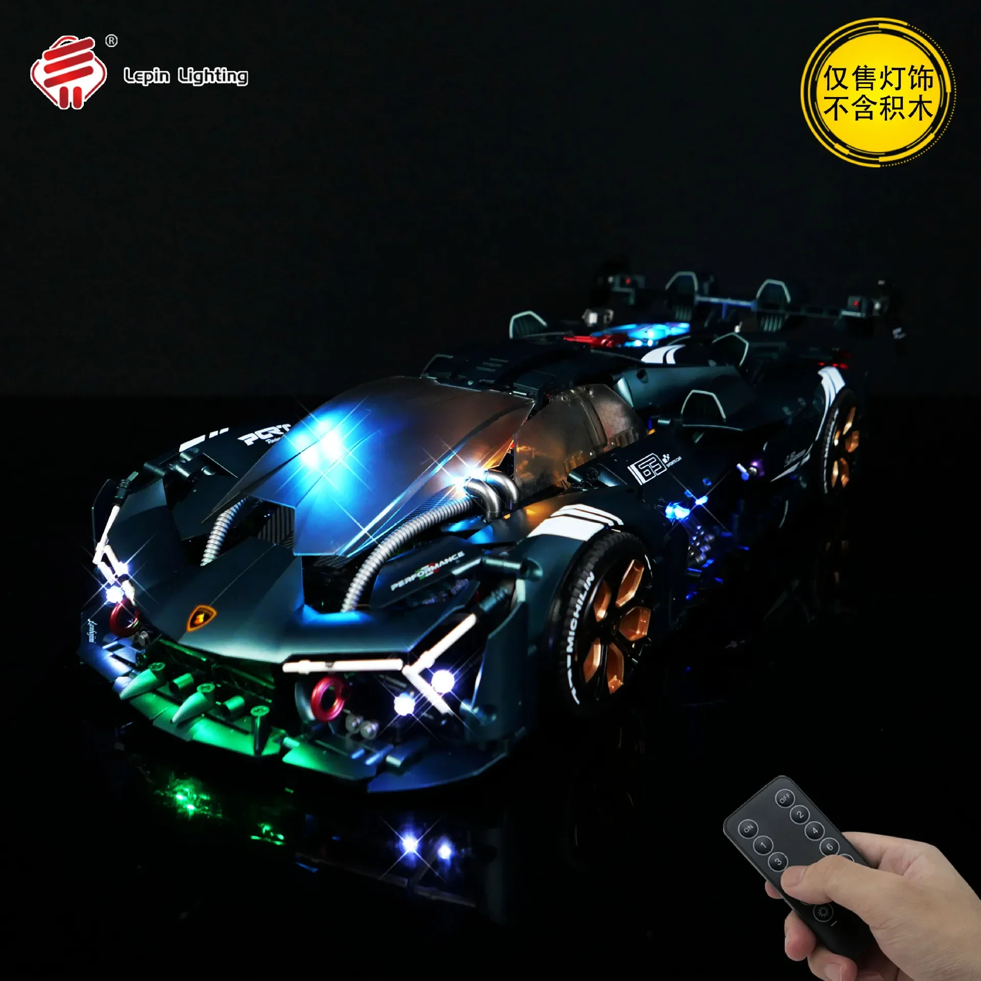 RC LED Light Kit para DIY, carro esportivo técnico, apenas luz LED sem blocos Modelo, 10611