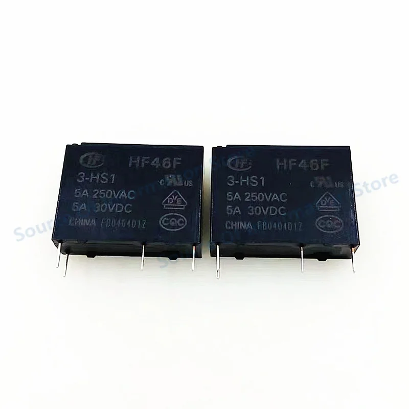 

10Pcs HF46F/3/5/12/18/24-HS1 4Pin 5A Relay 3V 5V 12V 24VDC
