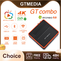 GTMEDIA GT COMBO Android TV box, Android 9.0+DVB-S/S2/S2X,DVB+T/T2/Cable, AUTO BISS, T2MI, Full PowerVu 4K HD Satellite receiver