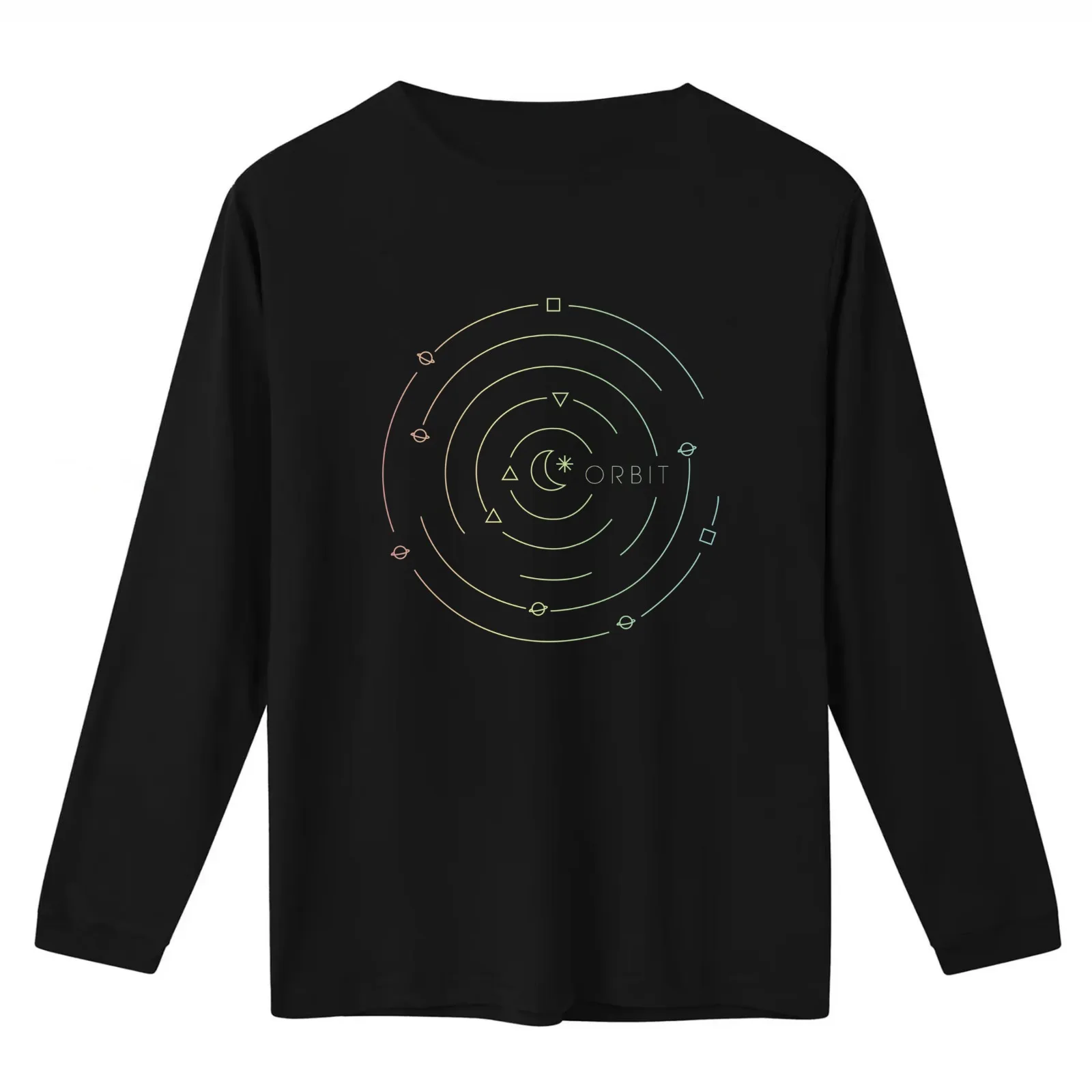 Orbit T-Shirt Summer Casual Cotton Tee Oversized Streetwear Tops Vintage Graphic Print Loose Fit Short Sleeve 100% Cotton