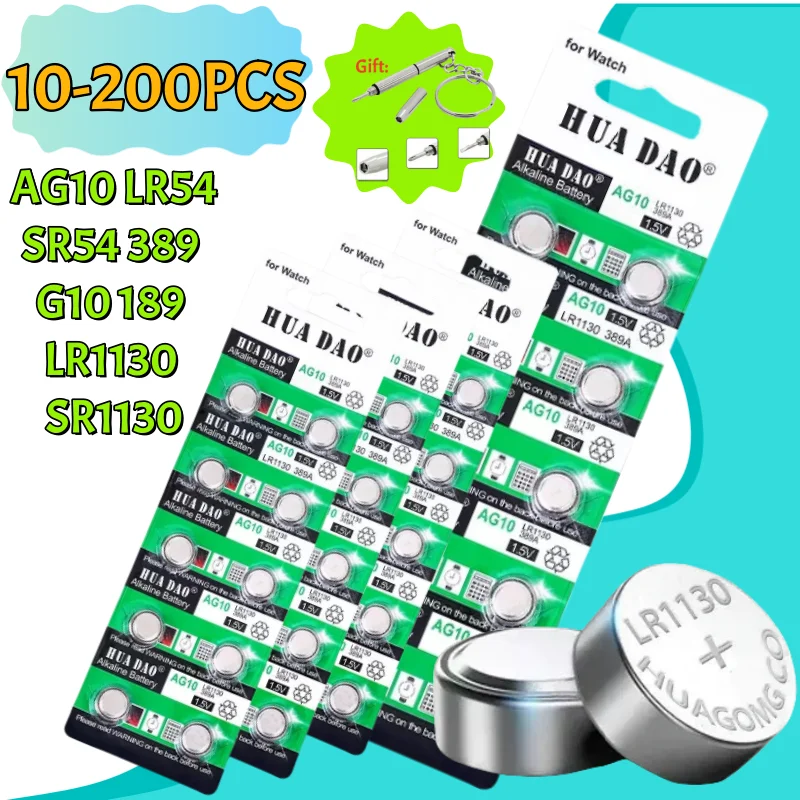 10-200PCS LR54 AG10…