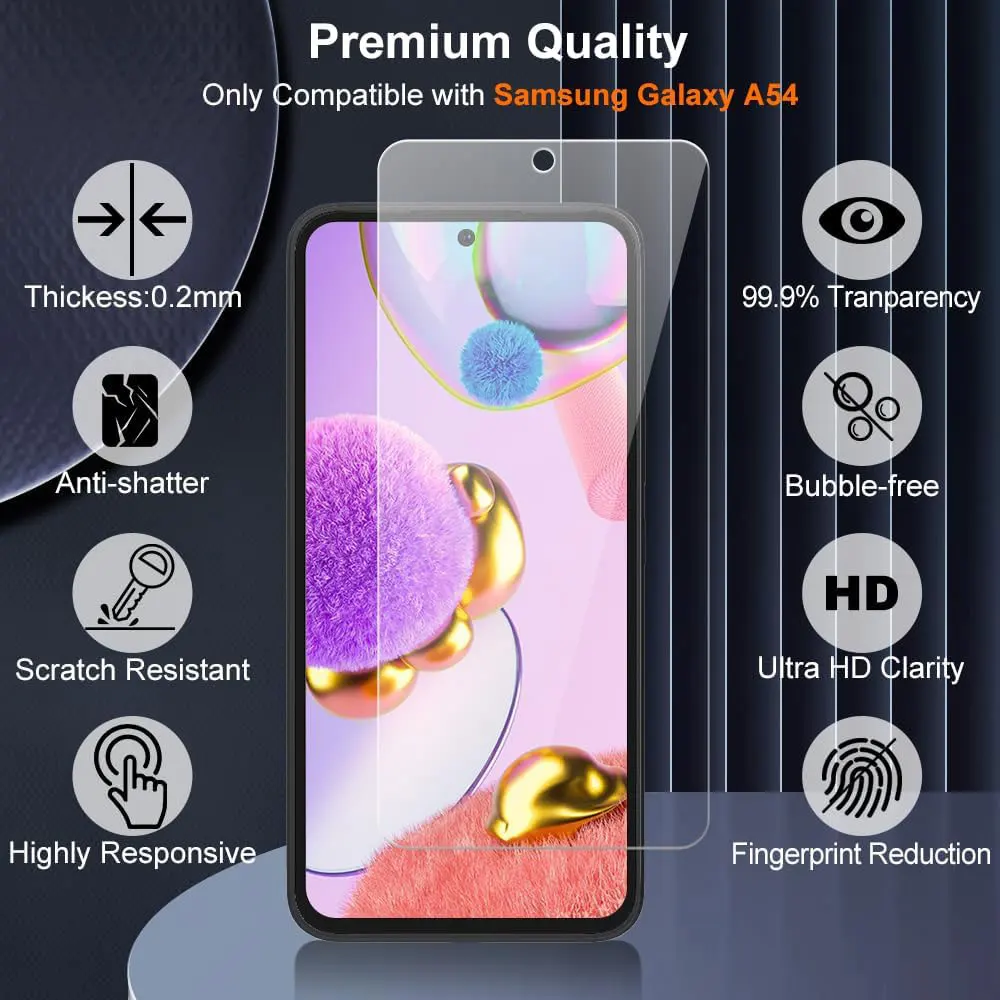 1-4 قطعة الزجاج المقسى لسامسونج غالاكسي S25 حافة S24 زائد S23 الترا S22 S21 S20 FE بصمة فتح واقي للشاشة فيلم