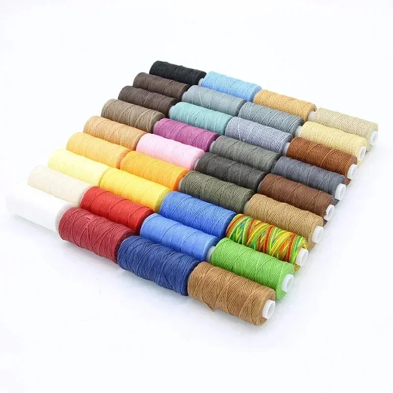 12m Random-Color Leather Waxed Thread – Hand Stitching DIY Cord for Sewing Leather & Nylon Crafts