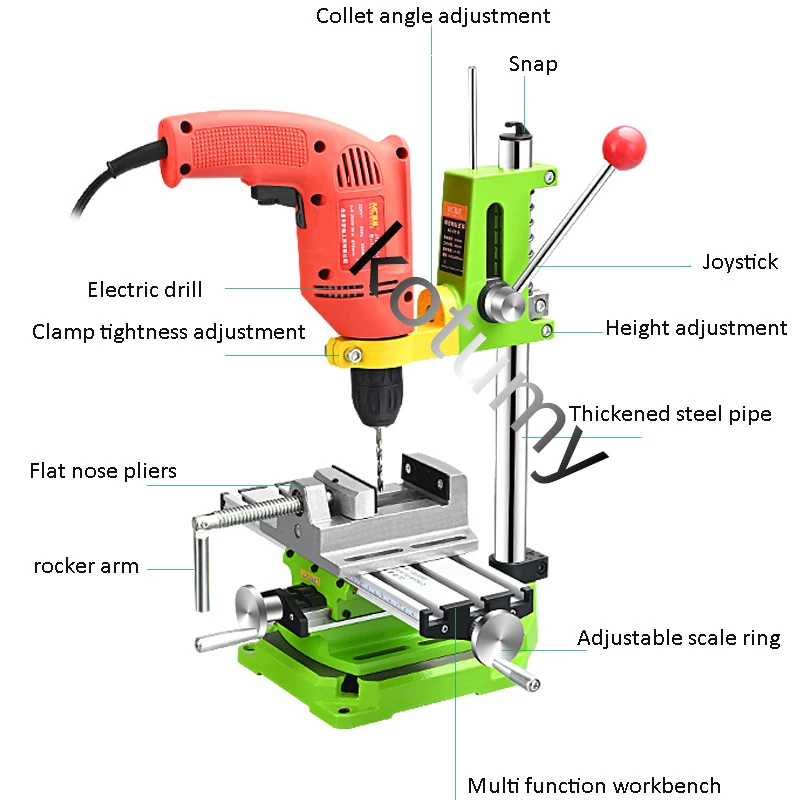 High-Precision Electric Drill Bracket Drilling Holder Grinder Rack Stand Clamp Bench Press Stand Clamp Grinder