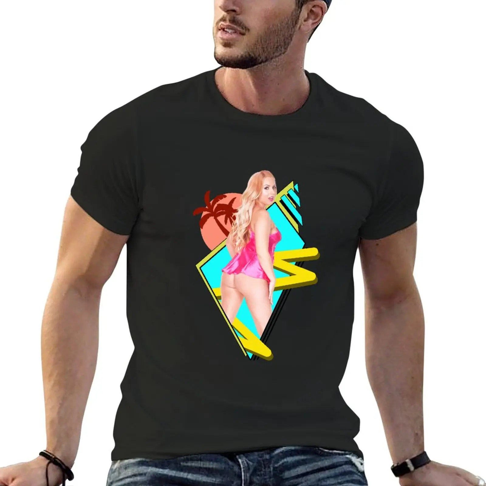 

New Lexi Belle Sexy Hot Model With Big Ass T-Shirt sports fan t-shirts graphics t shirt black t-shirts for men