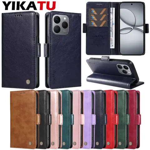 Wallet Leather Case For OPPO A57S A58 A58X A60 A72 A73 A74 A76 A77 A78 A79 A80 A92S A93 A94 A95 A96 4G A97 A98 Card Holder Cover