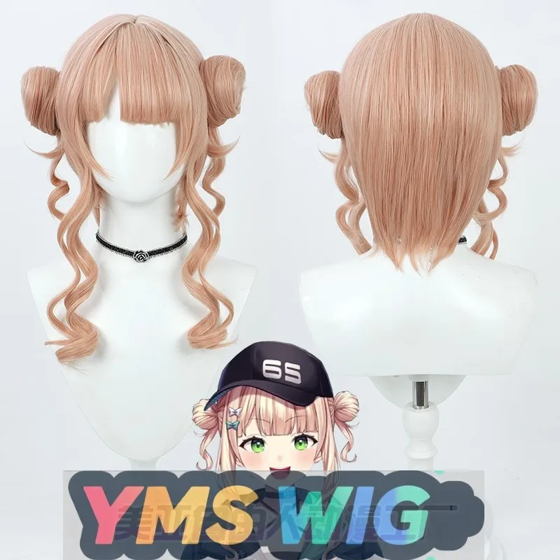 

【YMS WIG】Virtual Streamer NIJISANJI Rainbow Society Tsubaki Rurin Косплей Парик Двухсекционный двойной пучок волос