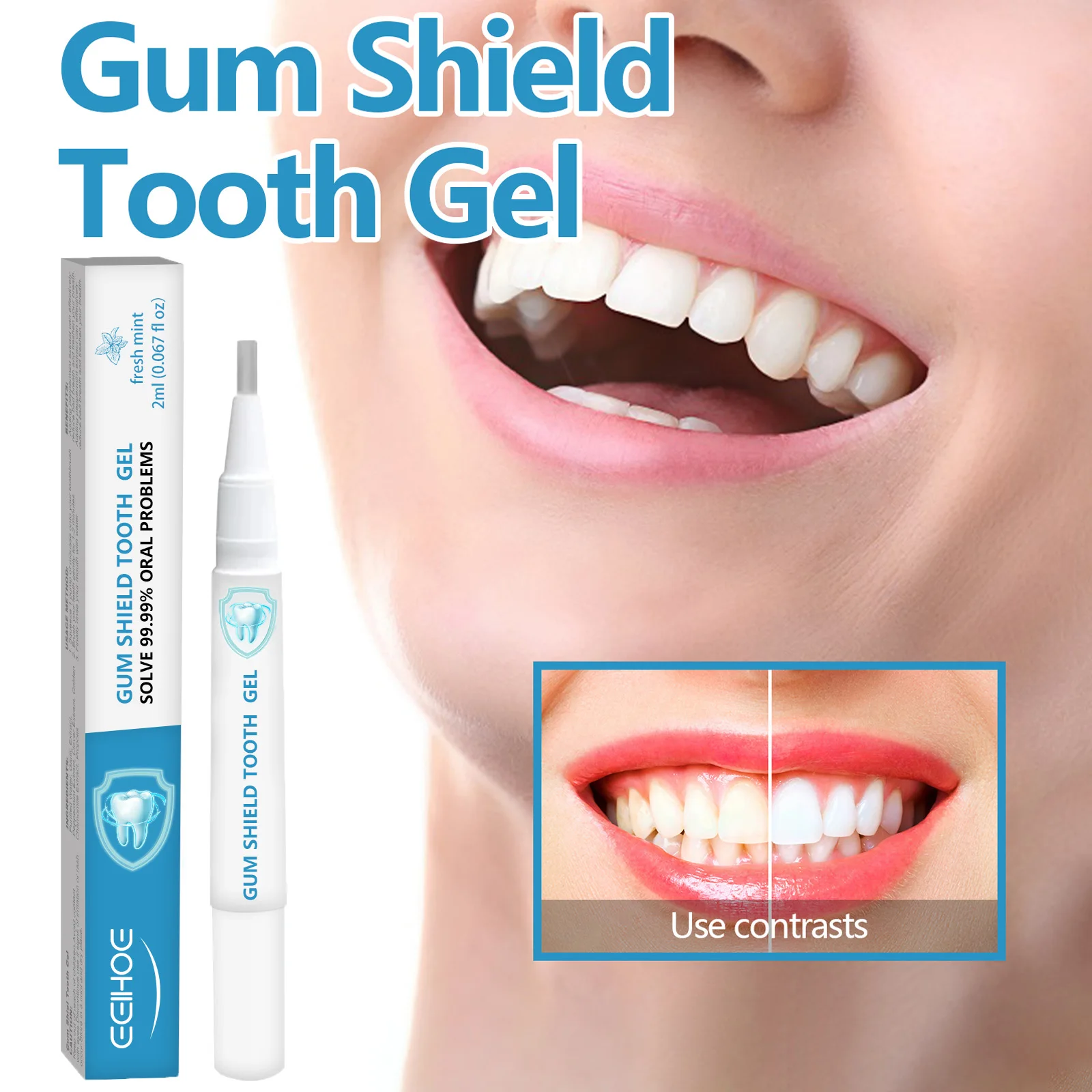 Gum Shield Tooth Gel Pen Clean Tooth Stains Care For Gums Strengthen Gums Nourishing Oral Care Dental Health Oral Care Gel Pen