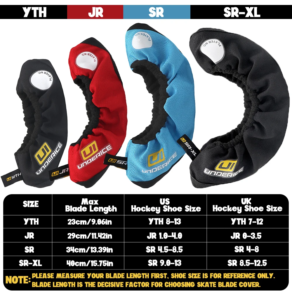 PRO Ice Skate Blade Covers YTH/JR/SR/SR-XL Hockey Pro Skate Guard 1680D Waterproof Bottom 5cm Ice Hockey Blade Protector Skates image 6