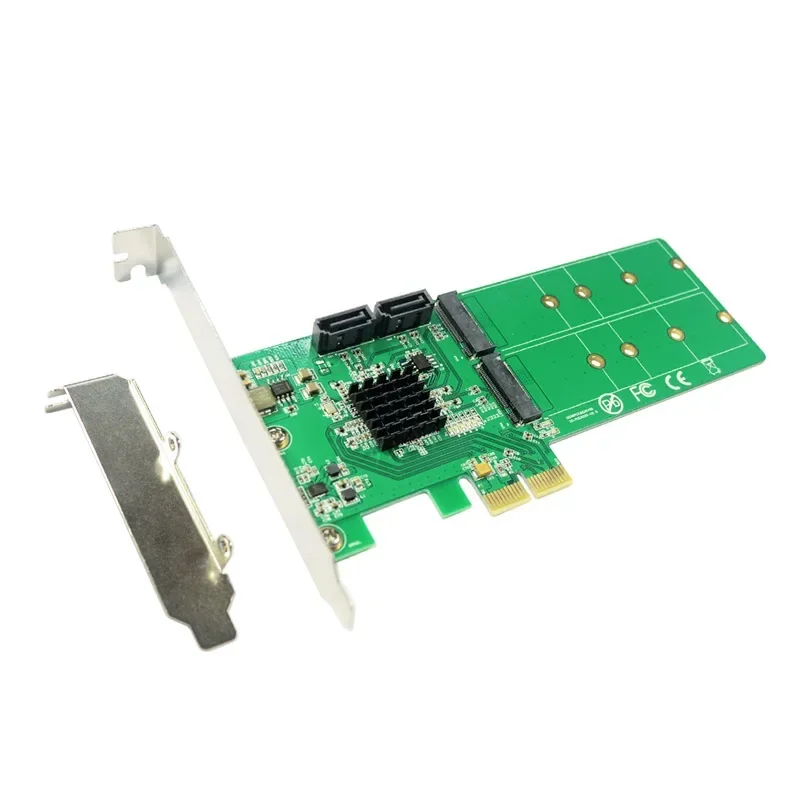 

IOCREST 2 порта SATA 6 Гбит/с + двойной слот M.2 типа B, карта PCI-e, адаптер для расширения SATA 3.0 NGFF SSD + HDD, поддержка Win10