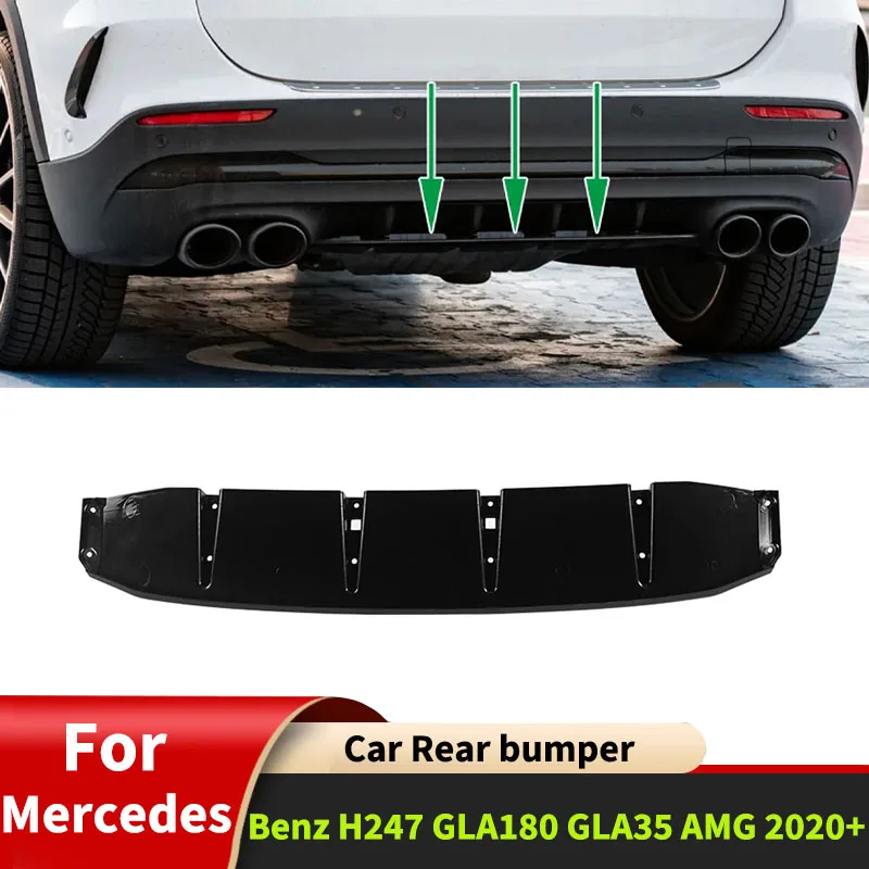 

For Mercedes Benz H247 GLA180 GLA200 GLA220 GLA250 GLA35 GLA45 AMG 2020+ Line Car Rear Bumper Lip Diffuser Spoiler Splitter Part