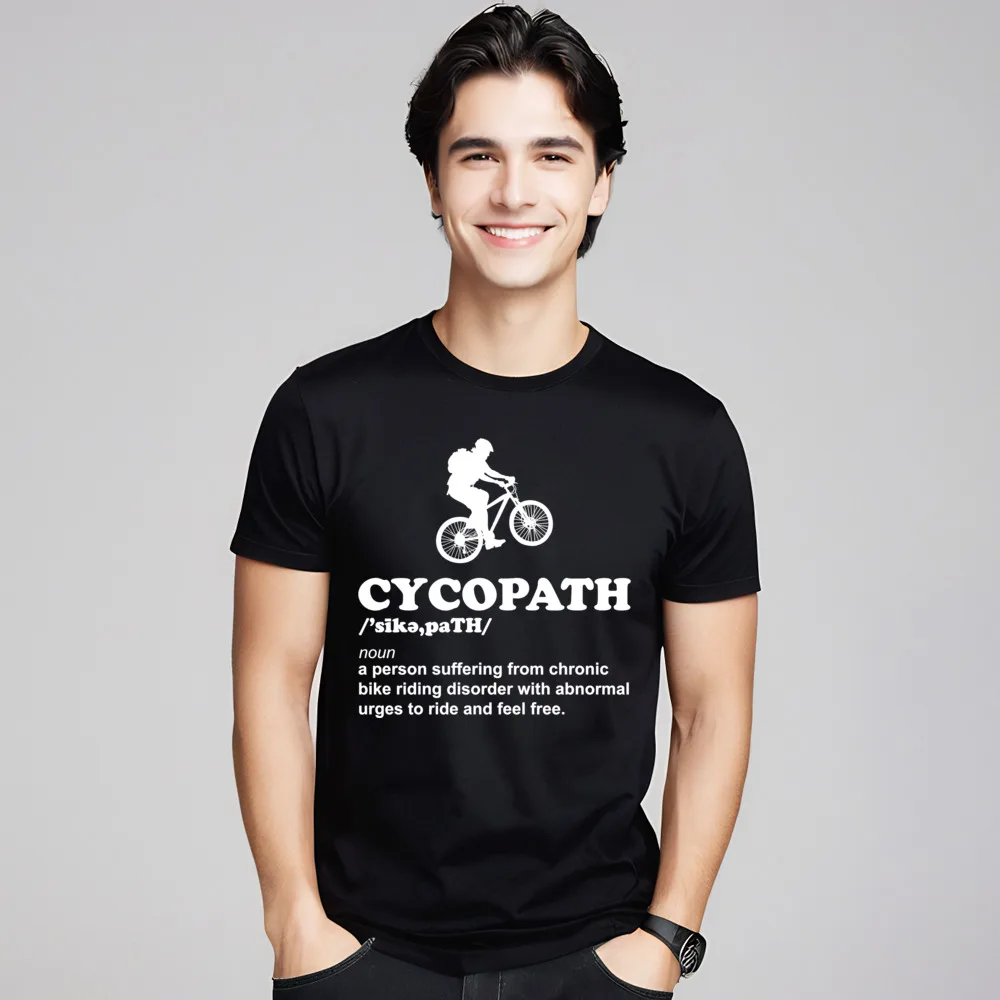 Summer T Shirt Special Crewneck Cycopath Definition ong S eeve Combed cotton Mens Tops & Tees Printing Short Sleeve Tshirts