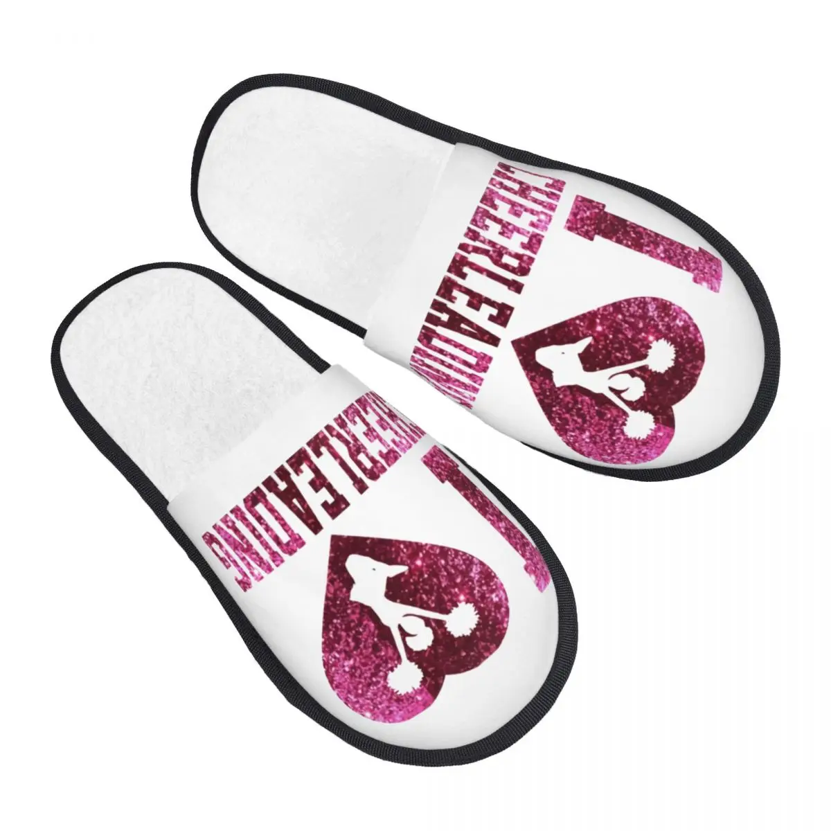 Custom Cheerleading Girl House Slippers Women Comfy Memory Foam Slip On Hotel Slipper Shoes