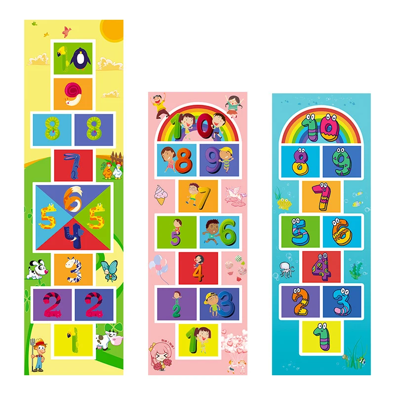 Kids Jumping Carpet Sensory Integration Toy Hopscotch Floor Mat Sport Entertainment Jeux Enfant 2 4 5 6 8 10 years Outdoor game