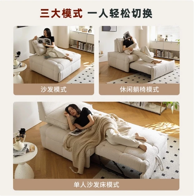 The product can be customized. Single folding sofa bed for sitting and lying