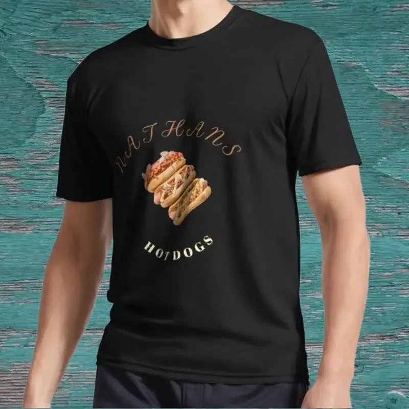 New nathans hot dog Active T Shirt Logo American Funny Size S to 5XL