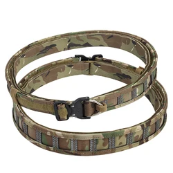 Cinturón táctico de combate especial de 1,8 pulgadas para hombre, hebilla MOLLE de liberación rápida para caza Militar, Airsoft, bolsa para revistas, cinturones 3 en 1