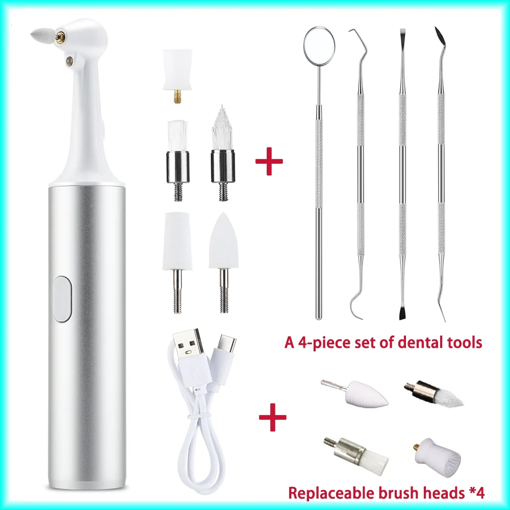

Electric Tooth Polisher 4 Modes Dental Tartar Remover Multifunctional Stains Plaque Tartar Remover Tooth Whiting Cleaner
