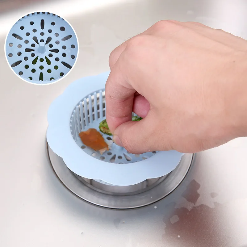 Shower Hair Filter Kitchen Floor Drain Sink Plug Dishwashing Basin Anti-clogging Net Sewer Outlet Cover For Bathroom Accessories