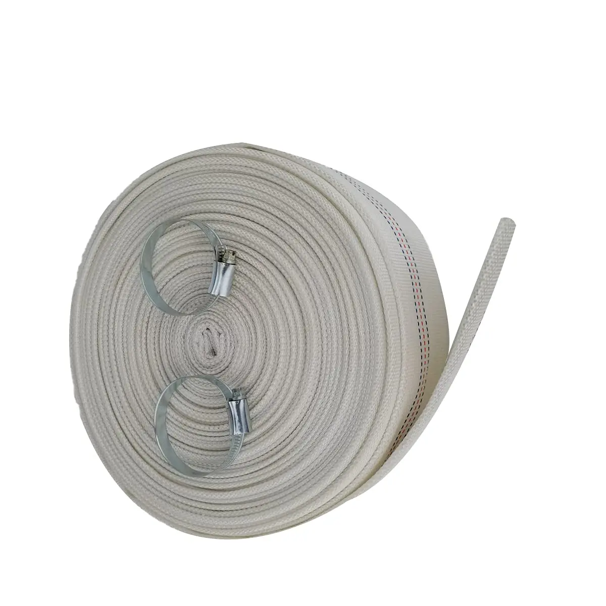 

2"98' Heavy Duty Backwash Water Hose With Clamps - Lay-Flat Discharge Pumping for Fire, Garden, Pool Cleaning - PVC Weather R