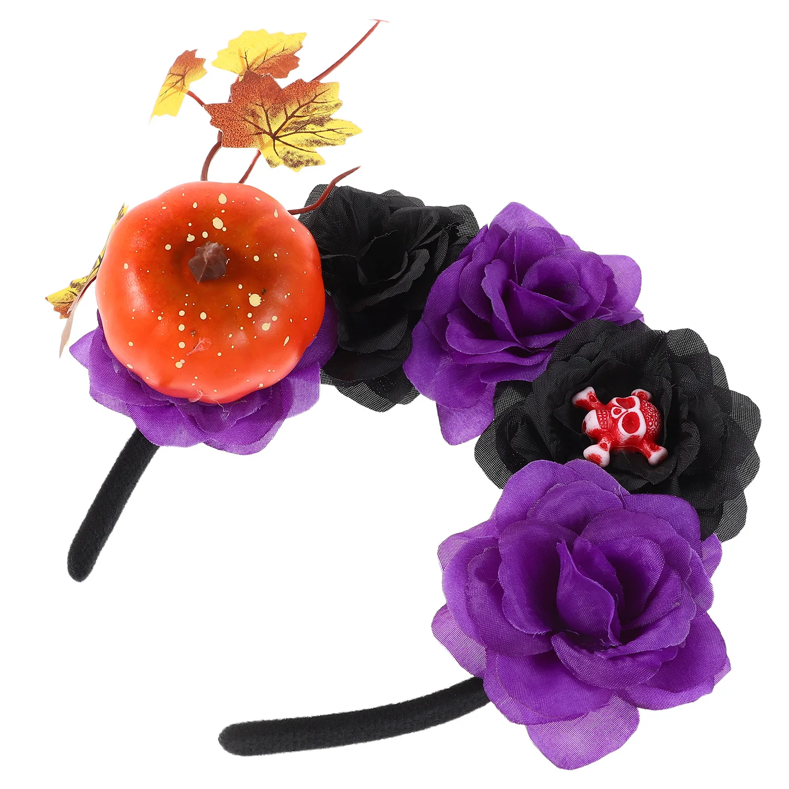 

Pumpkin Skull Hair Hoop Halloween Costume Headbands Floral Decorative Party Accessories Lightweight Comfortable Reusable