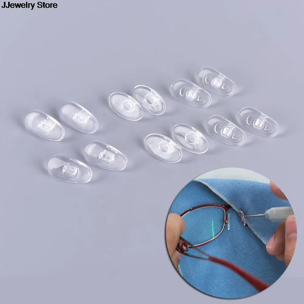 

5Pairs/Lot Silicone Glasses Anti Slip Aluminum Conductor Nose Pads Comfortable Rubber Silicone Nose Pad New!