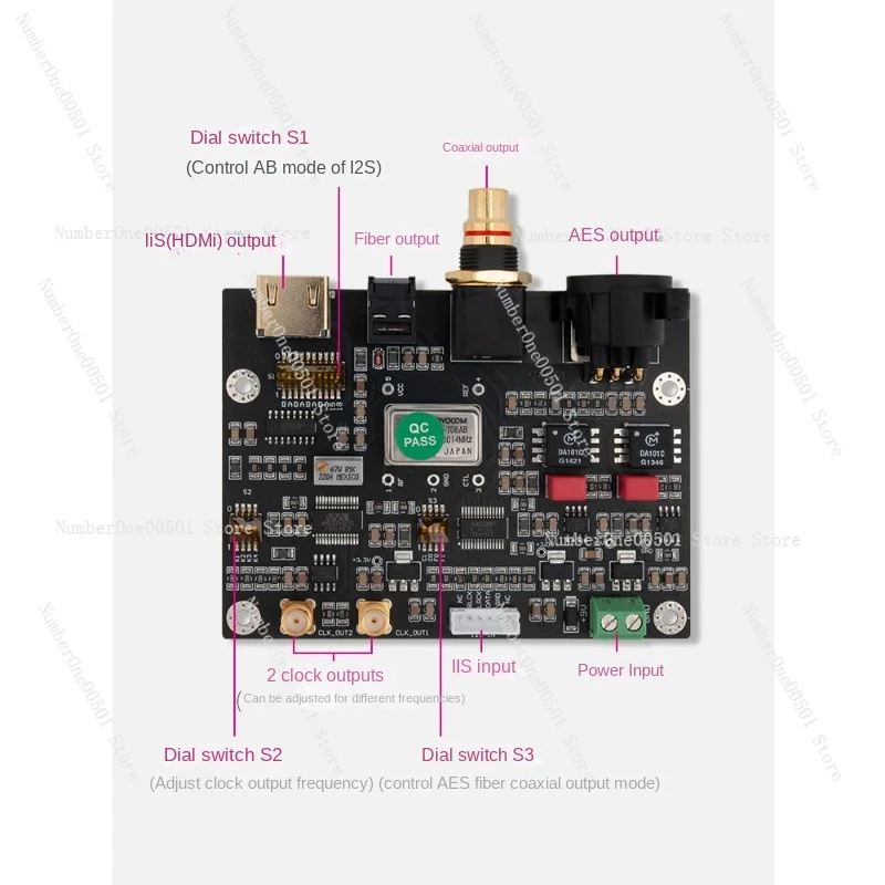 CDPRO2 CDM3/4/9 turntable digital output board IIS to coaxial I2S to SPDIF OCXO clock