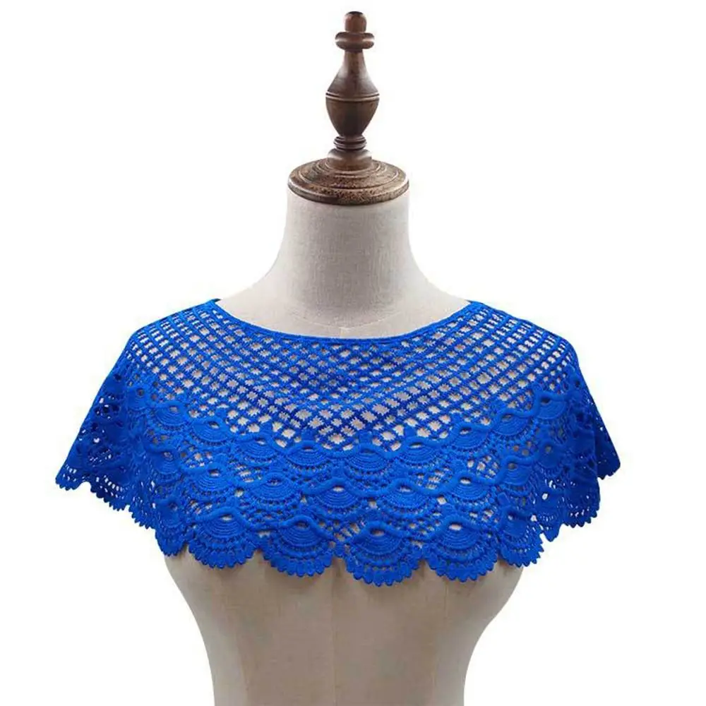 Lace Hollow Sunscreen Shawl Embroidered Evening Prom Cape Spring Summer Autumn Beach Shawl False Collar Outwear Shoulder