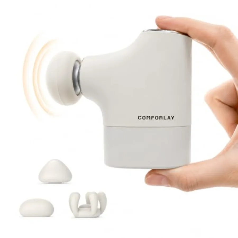 Portable Mini Massage Gun for Home Gym Office Outdoors: Aluminum Alloy Body Black/Gray Quiet Operation 30-Day Battery Life