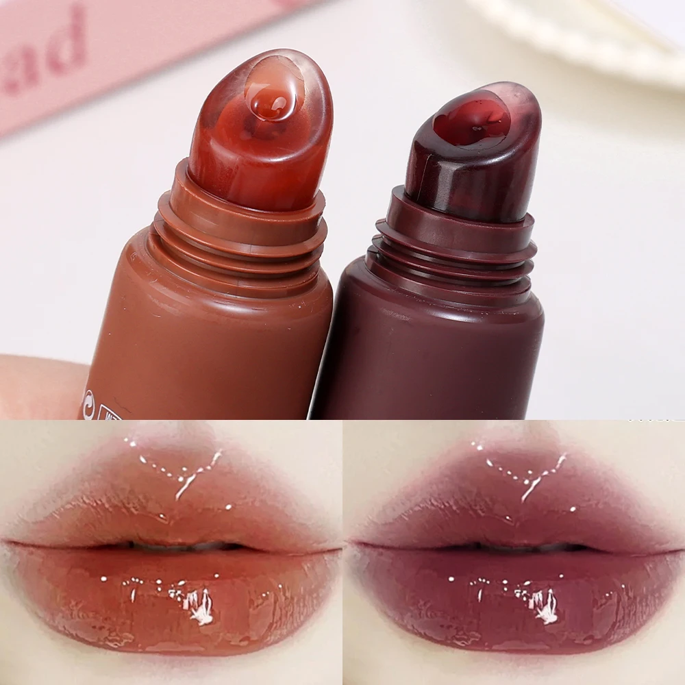 Bálsamo labial hidratante de 8 colores, luz de agua de espejo, líneas de labios, líquido nutritivo de larga duración, tubo para el cuidado de los labios, brillo de labios