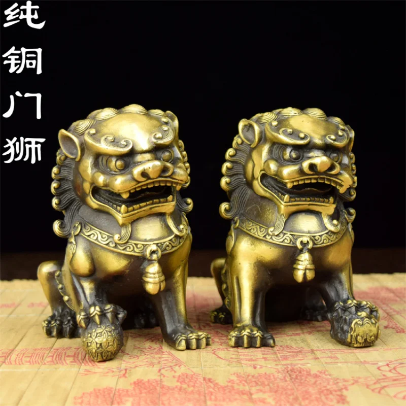 , brass ornaments for door guard, Beijing lion